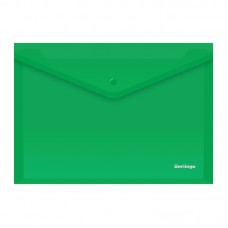 Папка-конверт на кнопке А4 Berlingo, зеленая, 180мкм